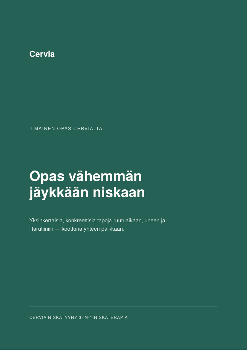Cervian opas vähemmän jäykkään niskaan